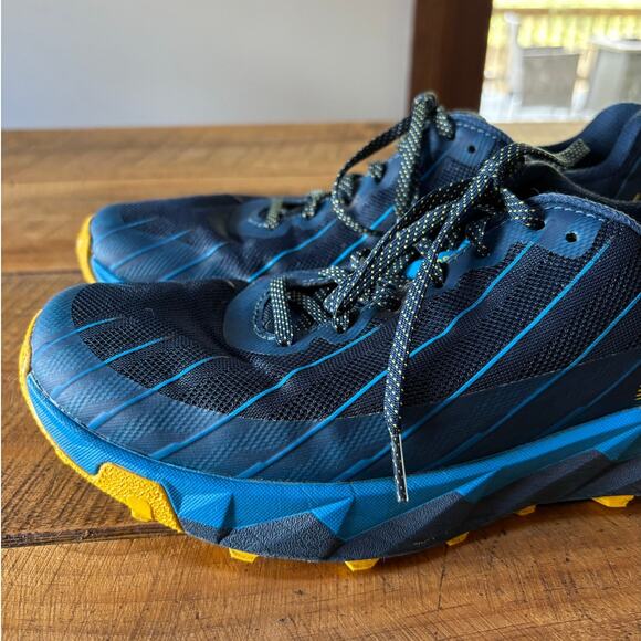 Hoka One One Mens Torrent 2 Blue Yellow Trail Outdoor Running Hiking Shoes 11 - Picture 11 of 13